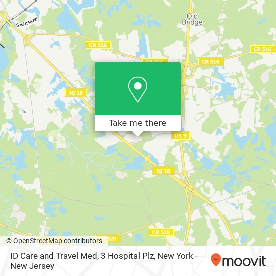 ID Care and Travel Med, 3 Hospital Plz map
