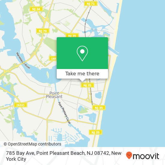 Mapa de 785 Bay Ave, Point Pleasant Beach, NJ 08742