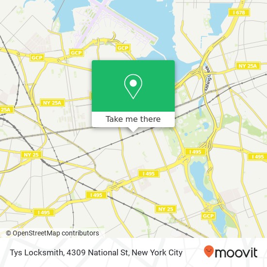 Mapa de Tys Locksmith, 4309 National St