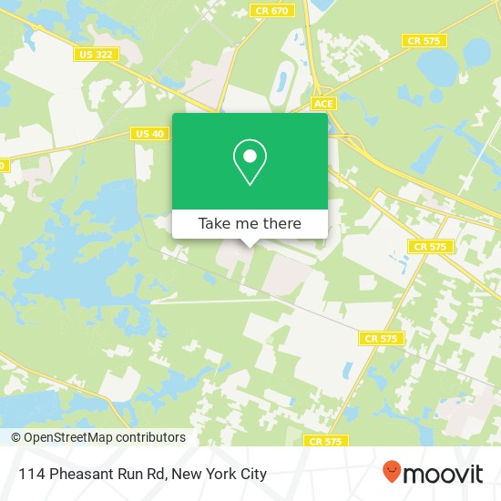 Mapa de 114 Pheasant Run Rd, Mays Landing (MAYS LANDING), NJ 08330