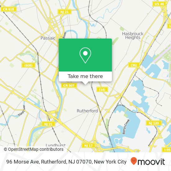 96 Morse Ave, Rutherford, NJ 07070 map