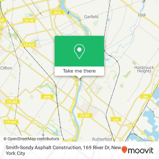 Smith-Sondy Asphalt Construction, 169 River Dr map
