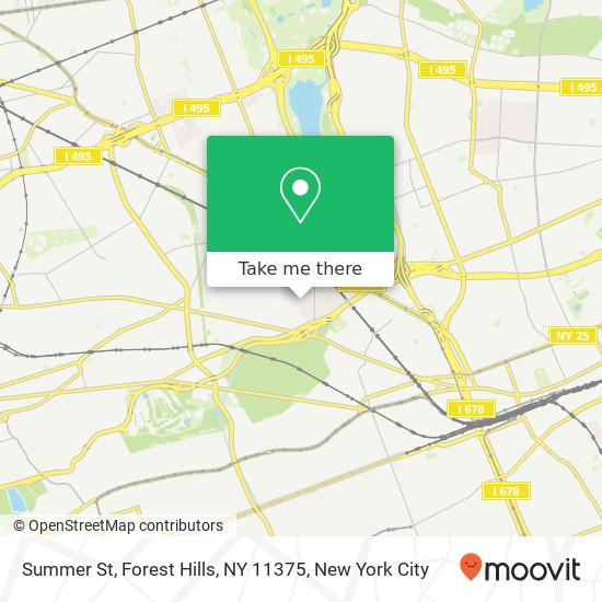 Mapa de Summer St, Forest Hills, NY 11375