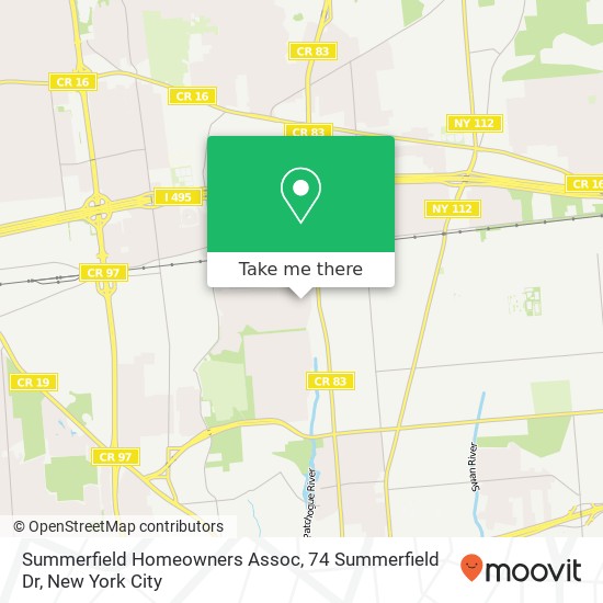 Mapa de Summerfield Homeowners Assoc, 74 Summerfield Dr