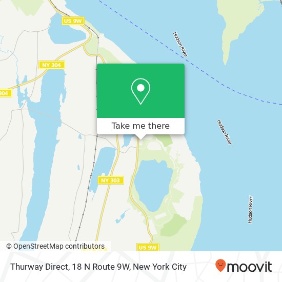 Thurway Direct, 18 N Route 9W map