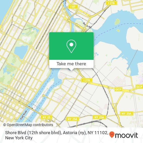Shore Blvd (12th shore blvd), Astoria (ny), NY 11102 map
