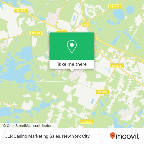 Mapa de JLR Casino Marketing Sales, 122 Camelot Cir