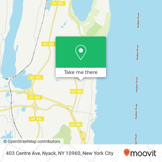 Mapa de 403 Centre Ave, Nyack, NY 10960