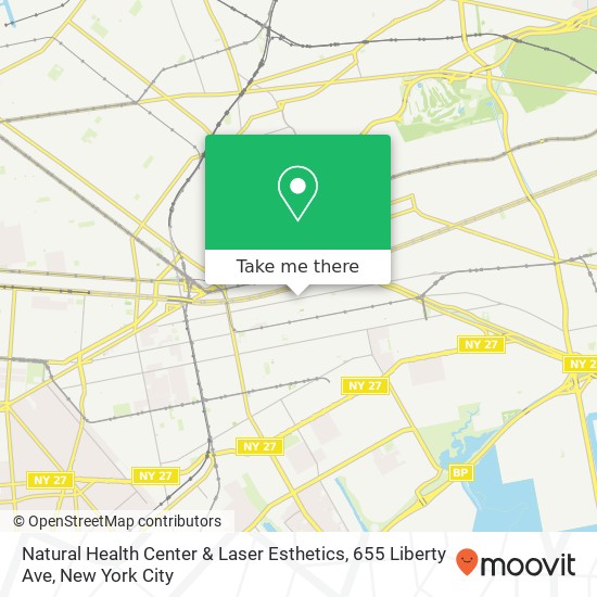 Mapa de Natural Health Center & Laser Esthetics, 655 Liberty Ave