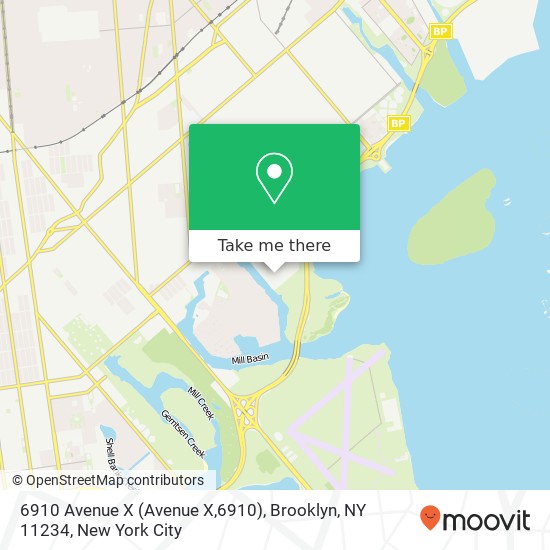 Mapa de 6910 Avenue X (Avenue X,6910), Brooklyn, NY 11234