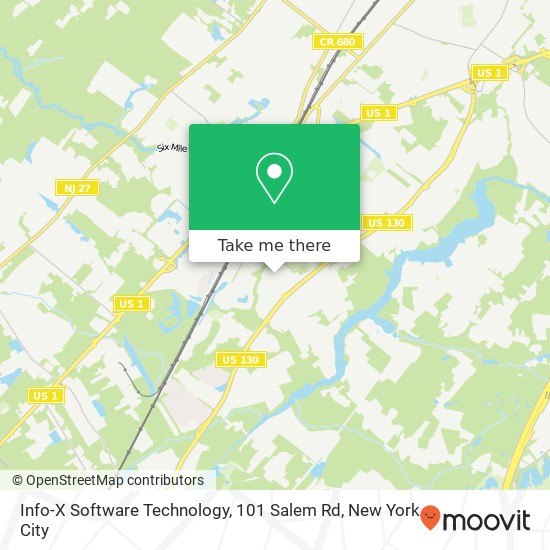 Mapa de Info-X Software Technology, 101 Salem Rd