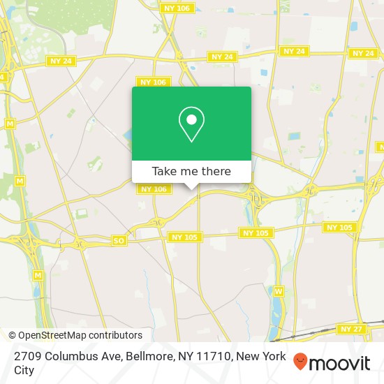 2709 Columbus Ave, Bellmore, NY 11710 map