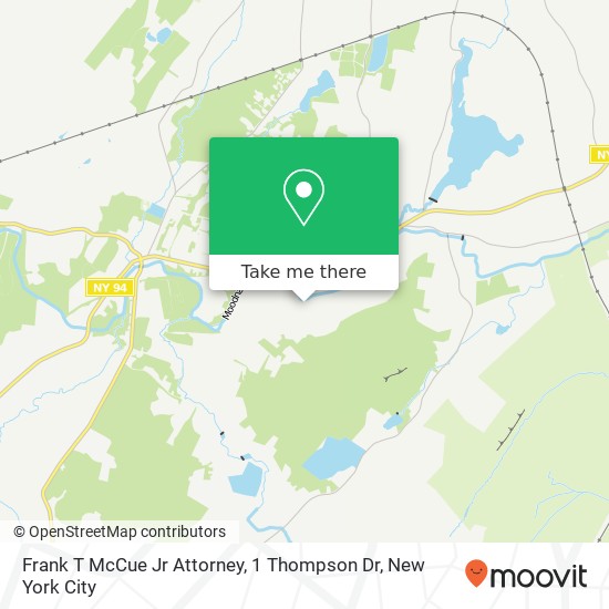 Mapa de Frank T McCue Jr Attorney, 1 Thompson Dr