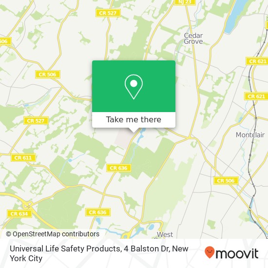 Mapa de Universal Life Safety Products, 4 Balston Dr