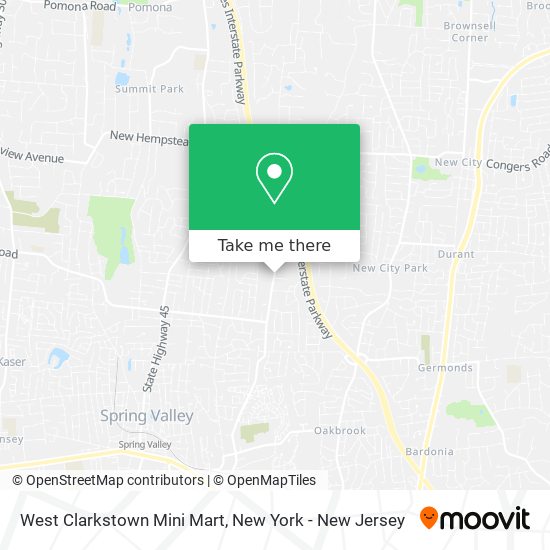 West Clarkstown Mini Mart map