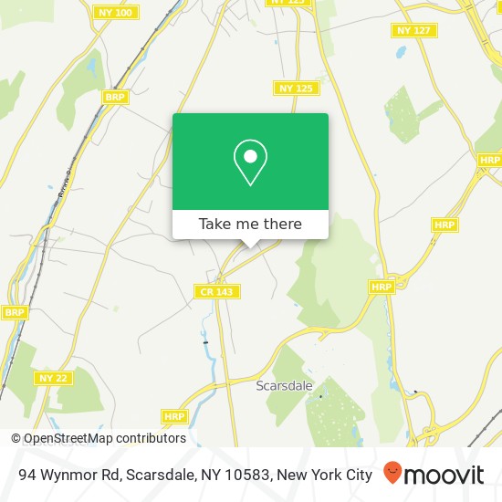 Mapa de 94 Wynmor Rd, Scarsdale, NY 10583