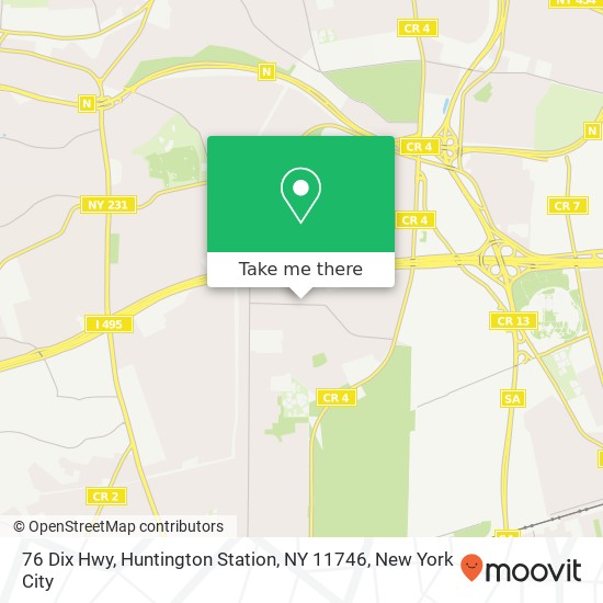 Mapa de 76 Dix Hwy, Huntington Station, NY 11746
