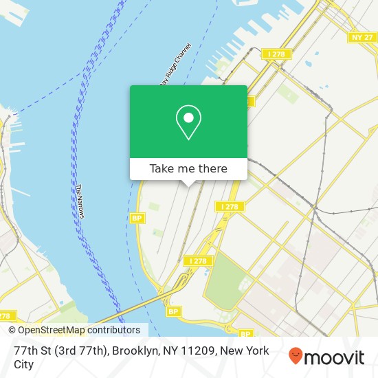 Mapa de 77th St (3rd 77th), Brooklyn, NY 11209