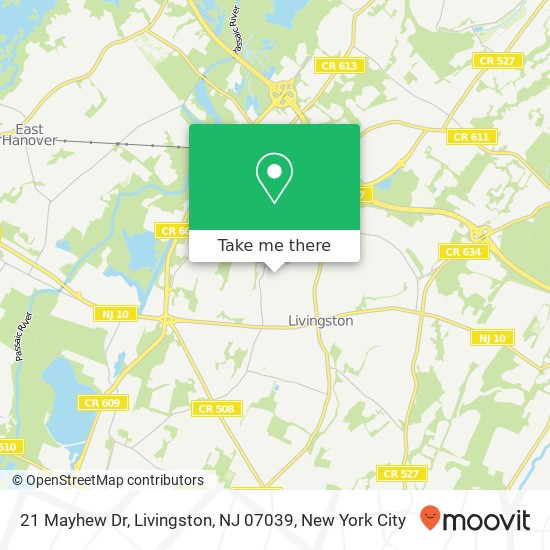 21 Mayhew Dr, Livingston, NJ 07039 map