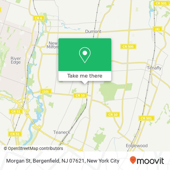 Mapa de Morgan St, Bergenfield, NJ 07621