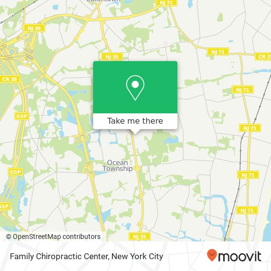 Mapa de Family Chiropractic Center, 721 Auth Ave