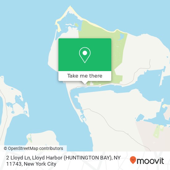 Mapa de 2 Lloyd Ln, Lloyd Harbor (HUNTINGTON BAY), NY 11743