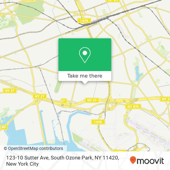 Mapa de 123-10 Sutter Ave, South Ozone Park, NY 11420
