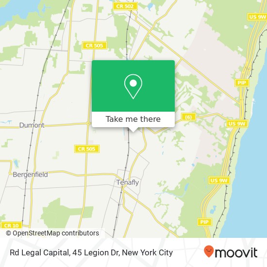 Mapa de Rd Legal Capital, 45 Legion Dr