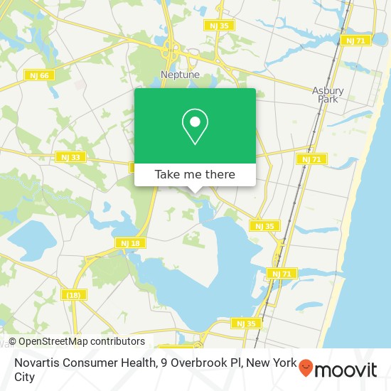 Novartis Consumer Health, 9 Overbrook Pl map