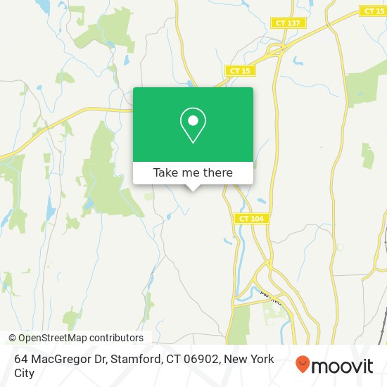 Mapa de 64 MacGregor Dr, Stamford, CT 06902