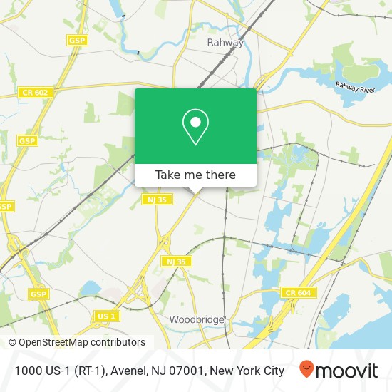 Mapa de 1000 US-1 (RT-1), Avenel, NJ 07001