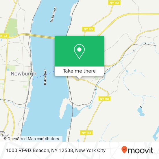 Mapa de 1000 RT-9D, Beacon, NY 12508