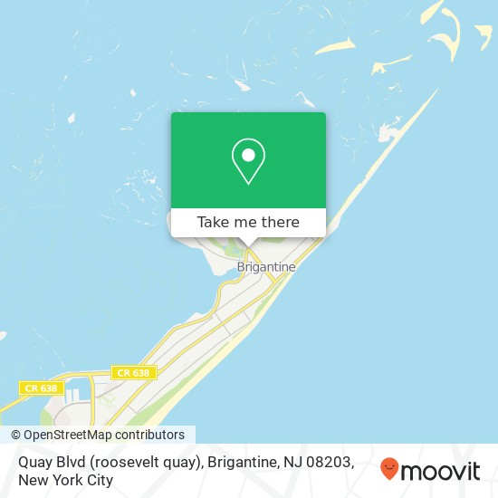 Quay Blvd (roosevelt quay), Brigantine, NJ 08203 map