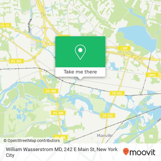 William Wasserstrom MD, 242 E Main St map