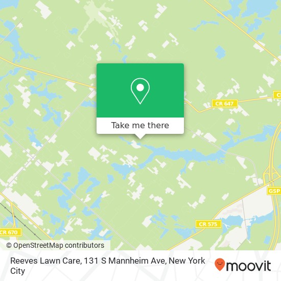 Mapa de Reeves Lawn Care, 131 S Mannheim Ave