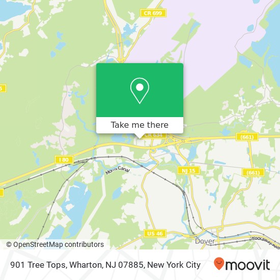 Mapa de 901 Tree Tops, Wharton, NJ 07885