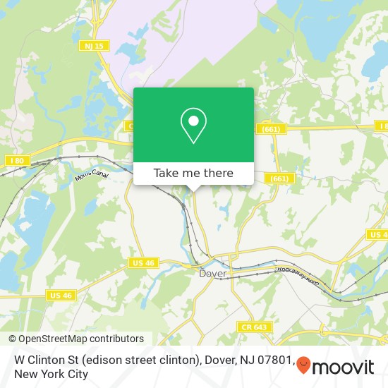 Mapa de W Clinton St (edison street clinton), Dover, NJ 07801