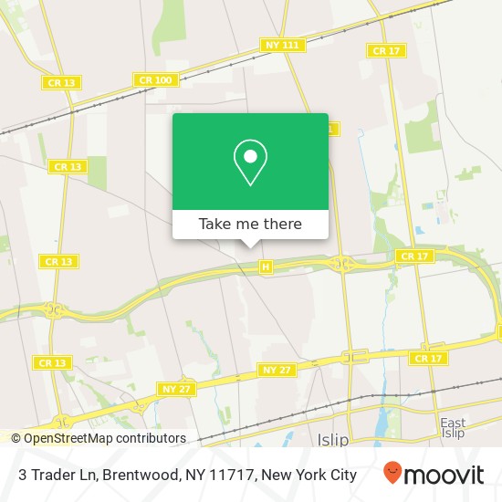 3 Trader Ln, Brentwood, NY 11717 map