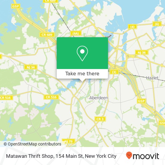 Mapa de Matawan Thrift Shop, 154 Main St
