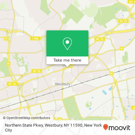 Mapa de Northern State Pkwy, Westbury, NY 11590