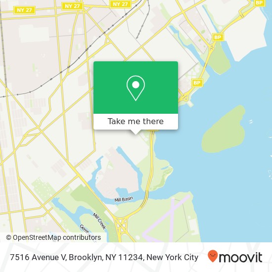 Mapa de 7516 Avenue V, Brooklyn, NY 11234