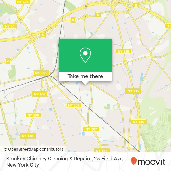 Mapa de Smokey Chimney Cleaning & Repairs, 25 Field Ave