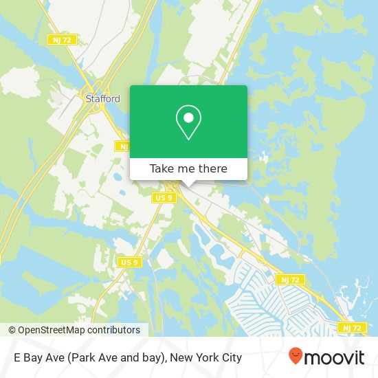 Mapa de E Bay Ave (Park Ave and bay), Manahawkin, NJ 08050