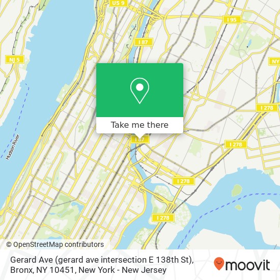 Gerard Ave (gerard ave intersection E 138th St), Bronx, NY 10451 map