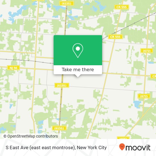 Mapa de S East Ave (east east montrose), Vineland (EAST VINELAND), NJ 08360