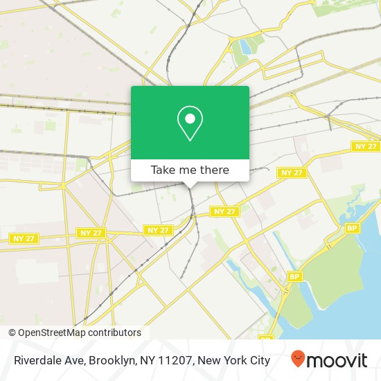 Mapa de Riverdale Ave, Brooklyn, NY 11207