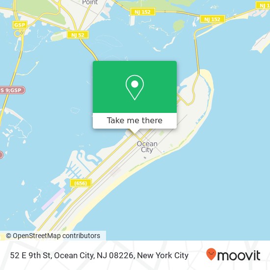 Mapa de 52 E 9th St, Ocean City, NJ 08226