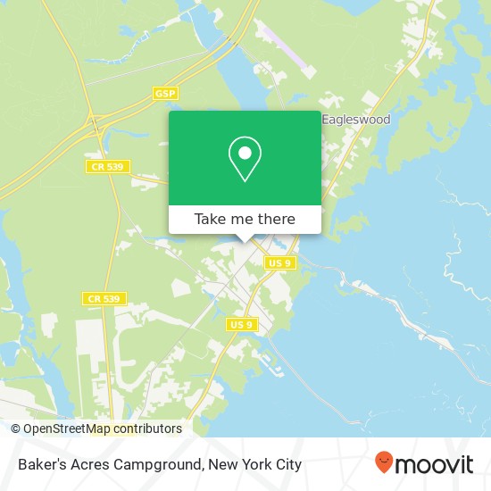 Mapa de Baker's Acres Campground