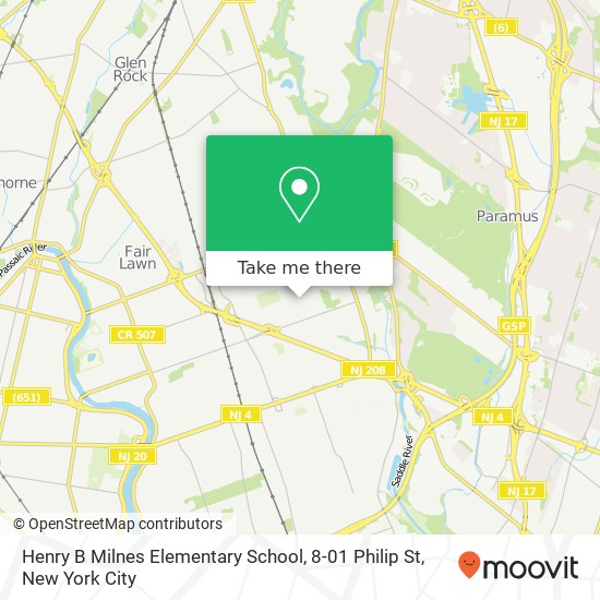 Mapa de Henry B Milnes Elementary School, 8-01 Philip St