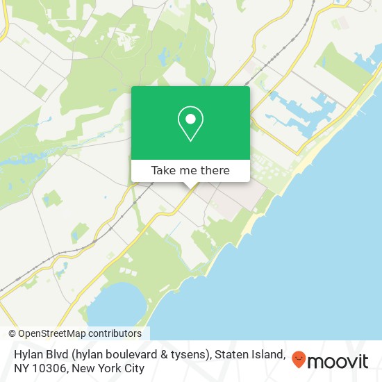 Mapa de Hylan Blvd (hylan boulevard & tysens), Staten Island, NY 10306